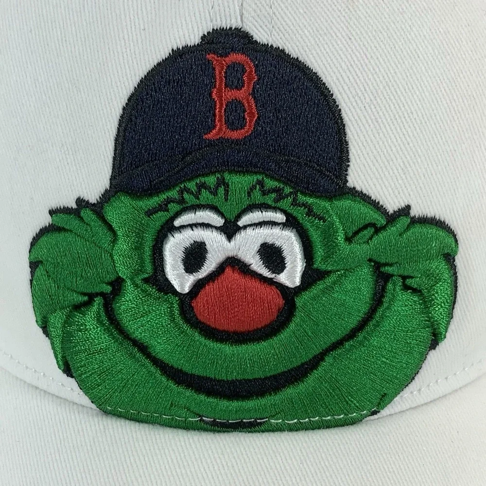 WALLY Red Sox KIDS Hat Boston Green Monster White Adjustable '47 Baseball Cap